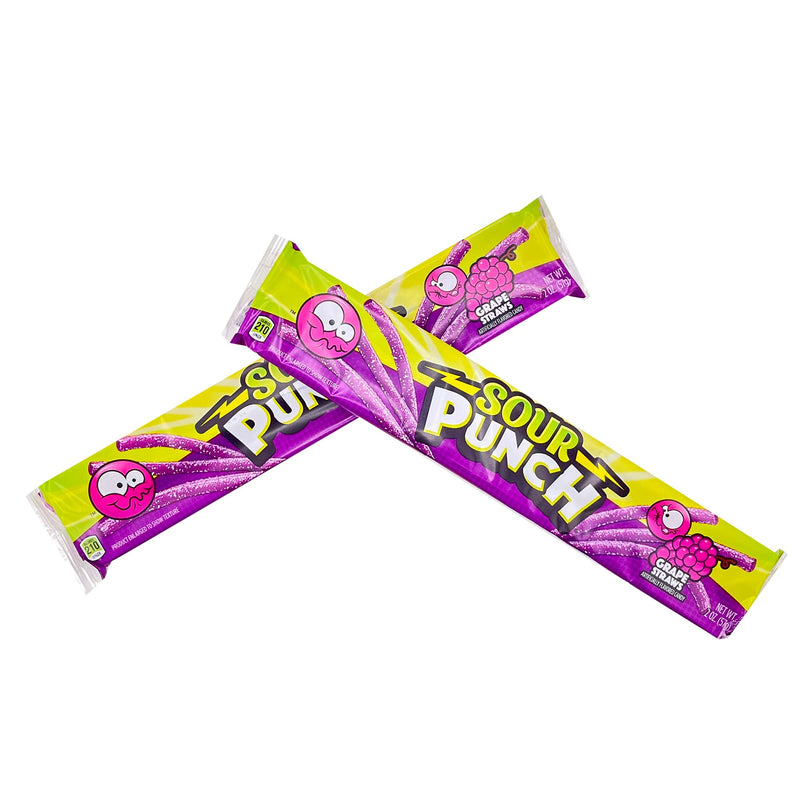 Am Lic Sour Punch Grape Straws  2Z 24Ct