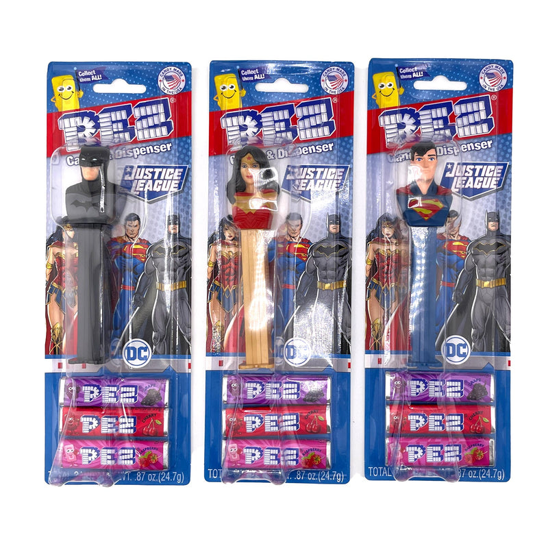 Pez Justice League  .87Z 12Ct  Asst